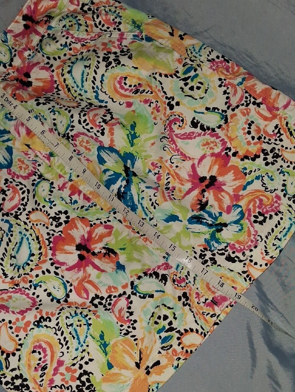 Christopher & Banks Multi Colorful Floral & Paisley Print Skort Size 6 - Picture 6 of 7